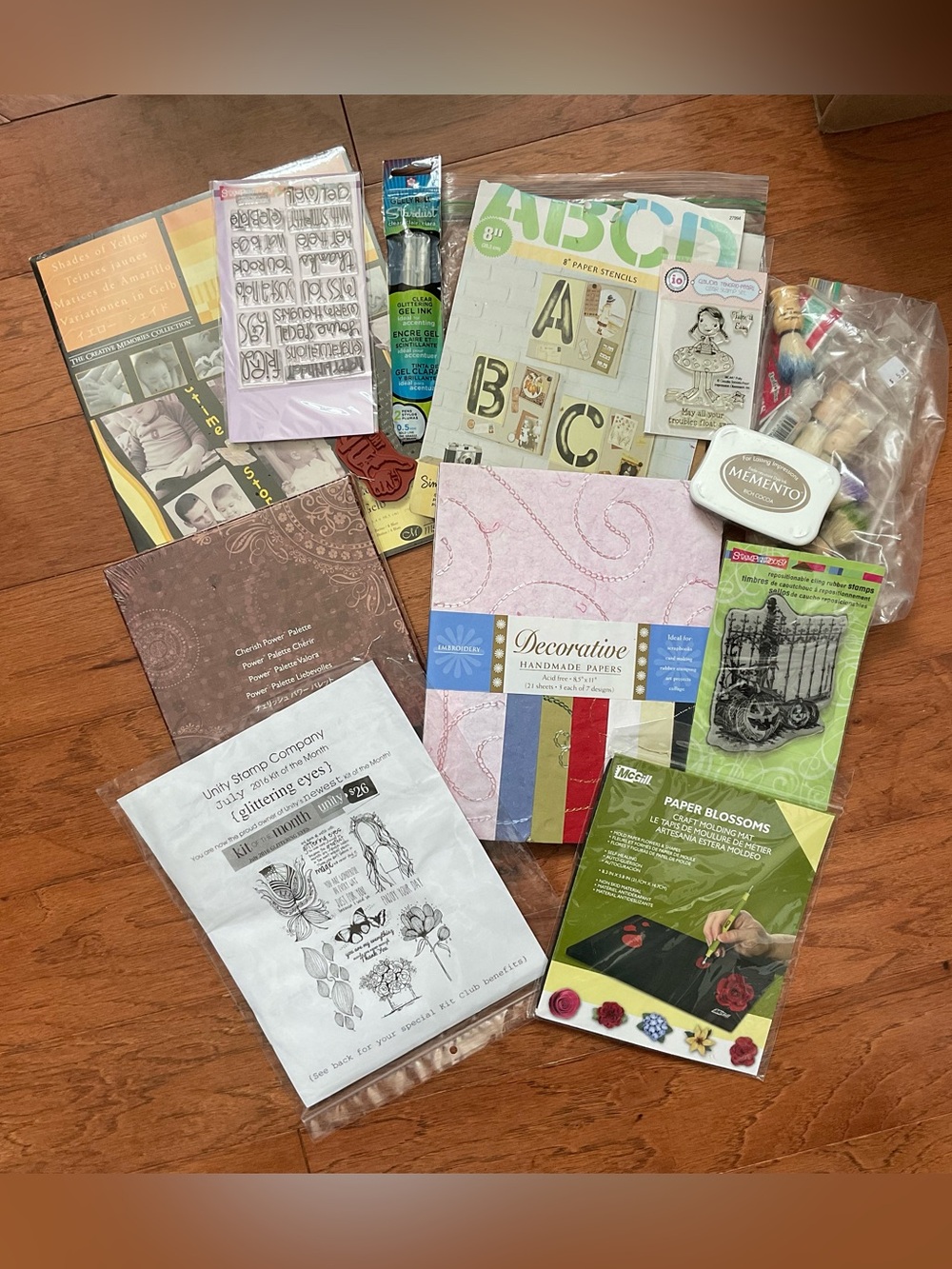 Over 4 Pounds Crafts New And Used Hobby Scrapbooking Lot Variety Paper Stamps